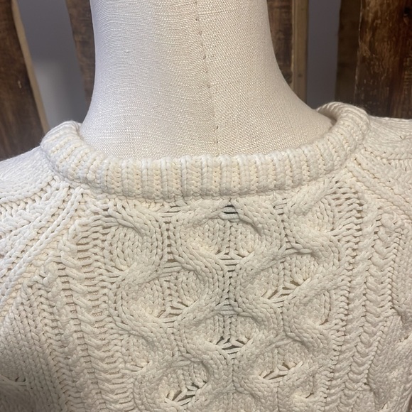 J.Crew diagonal cable-knit sweater woman’s cream sweater NEW Sz small - Picture 4 of 6
